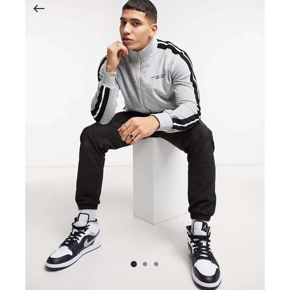 The Couture Club velour tracksuit in gray